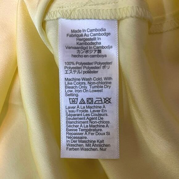 J.Crew Factory Pale Lemon Sleeveless Button-Back Shell Top Small - Picture 7 of 8